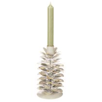 Artículo Portavelas con diseño de piña para velas cónicas, 17 cm