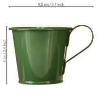 Artículo Candelabro cónico Portavelas en taza Verde A6cm 6pzs