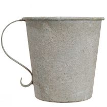 Artículo Portavelas cónico taza vintage decorativo gris Ø11cm H11cm