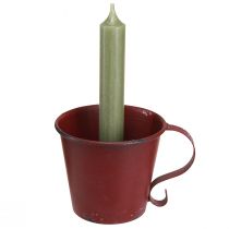 Artículo Portavelas cónico copa vintage decorativo vino rojo Ø9,5cm H8cm 3ud