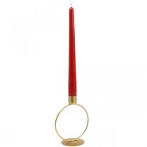 Candelabro candelabro dorado anilla metal Ø10.5cm