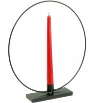 Anillo decorativo metal candelabro deco loop negro Ø30cm