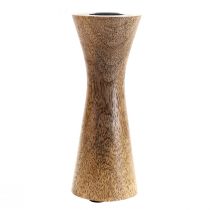 Artículo Portavelas de madera natural Ø6cm H20cm