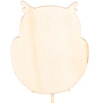 Artículo Estacas de madera con forma de búho para ramos de flores y macetas, 31 cm, 12 unidades