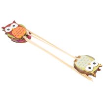 Artículo Estacas de madera con forma de búho para ramos de flores y macetas, 31 cm, 12 unidades