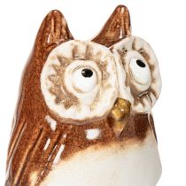 Artículo Figura decorativa de búho de cerámica para plantas, 26 cm, 2 unidades.