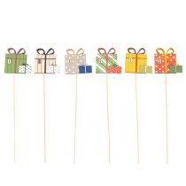 Artículo Juego de marcadores para plantas, diseño de madera, 31 cm, 12 piezas.