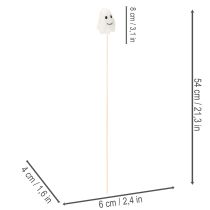 Artículo Figuras de fantasmas en palitos de madera, decoración de Halloween, 54 cm, 8 piezas