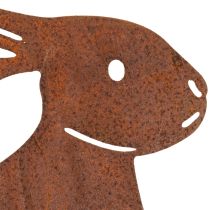 Artículo Estaca de jardín de conejo de Pascua hecha de metal para una elegante decoración primaveral al aire libre, 80 cm, 4 piezas