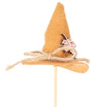 Artículo Adornos decorativos de fieltro con forma de sombrero de bruja para decoración de mesa otoñal, 28 cm, 12 unidades.
