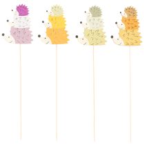 Artículo Estacas decorativas para jardín - Familia de erizos coloridos - 34 cm, 12 piezas