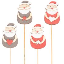 Artículo Estacas decorativas de Papá Noel para arreglos florales y plantas en maceta, 31 cm, 12 unidades