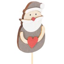 Artículo Estacas decorativas de Papá Noel para arreglos florales y plantas en maceta, 31 cm, 12 unidades