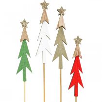 Alfiler de Navidad flor de abeto alfiler madera 9,5 cm 16 piezas