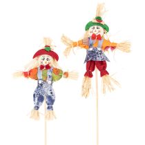 Artículo Espantapájaros con estacas para arreglos florales, 37 cm, 6 unidades
