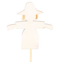 Artículo Espantapájaros decorativos de madera, colores surtidos, 30 cm, 12 unidades