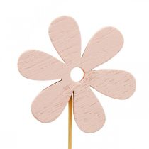 Tapón de flores tapón decorativo de madera flor de color 6,5cm 12uds