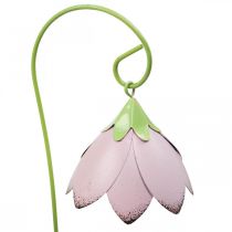 Estacas de jardín Flores decorativas de metal Estacas de cama de colores L34 4 piezas