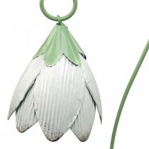 Estacas de jardín flores decorativas de metal rosa violeta blanco L58cm 3pcs