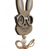 Artículo Tapón de flor conejo con gafas tapón decorativo madera 4×7,5cm 12 uds