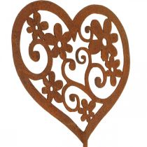 Tapón flor corazón jardín decoración pátina San Valentín 10×8.5cm