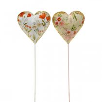 Artículo Tapón de flores corazón tapón decorativo flores de corazón 8×1,5×8cm 4 piezas
