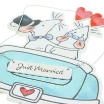 Colgante Deco &quot;Just Married&quot; 30cm x 17cm 2pcs