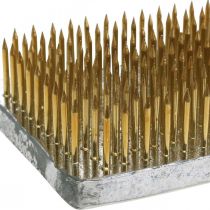 Palo Ikebana Kenzan Rectangular Plata Latón 60×45mm