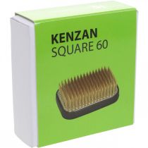 Artículo Tallo de flor Kenzan Ikebana, latón plateado, rectangular, 60×45 mm