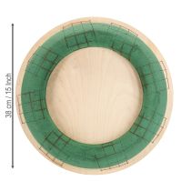 Artículo Corona de espuma floral tabla de madera espuma floral húmeda 38cm 2 piezas