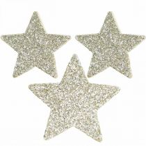 Adorno scatter Adorno scatter navideño estrellas doradas Ø4/5cm 40p