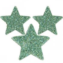 Scatter decoración estrellas de Navidad scatter estrellas verde Ø4/5cm 40p