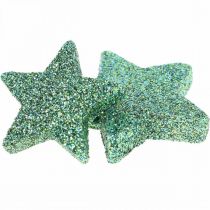 Scatter decoración estrellas de Navidad scatter estrellas verde Ø4/5cm 40p