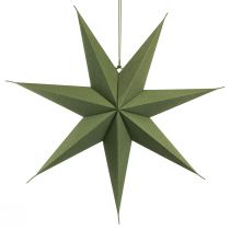 Artículo Decoración estrella flor de pascua papel yute verde 60x15cm