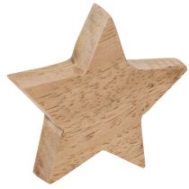 Artículo Juego de estrellas decorativas de madera para mesa y alféizar, 5 cm, 9 piezas