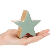 Artículo Figura decorativa en forma de estrella, decoración de mesa, 10 cm, 3 piezas