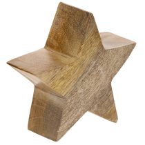Artículo Soporte decorativo de estrella navideña para mesa o estante, 10 cm, 3 unidades