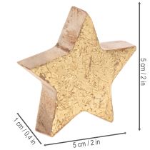 Artículo Estrellas decorativas brillantes para decoración de mesa, 5 cm, 9 unidades
