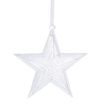 Estrella transparente para colgar Plástico 12cm 3pcs
