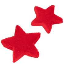 Artículo Pequeña estrella decorativa, adorno esparcido flocado, 5 cm, 40 unidades