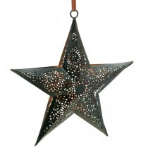 Artículo Percha de Navidad Star Metal Star Black H19cm