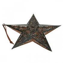 Artículo Estrella colgante de Navidad estrella de metal negra Alt. 25,5 cm