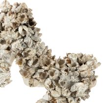 Artículo Estrella para colgar decoración navideña blanca, purpurina Ø15cm