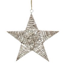 Artículo Estrella para colgar marrón claro 35cm 1pc