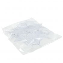 Artículo Decoración navideña Estrella para colgar Transparente con purpurina 9.5cm 12pcs