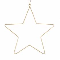 Artículo Decoración estrella para colgar metal dorado Ø35cm 4pcs