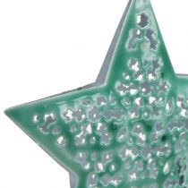 Artículo Estrella para colgar Verde menta 9,5cm 1pc