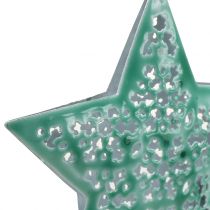 Artículo Estrella verde menta para colgar 9,5cm 1ud