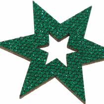 Artículo Decoración dispersa estrella verde 3-5cm 48 piezas