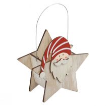 Artículo Estrella de madera gnomo rojo blanco decoración de mesa 15,5×6×16,5cm